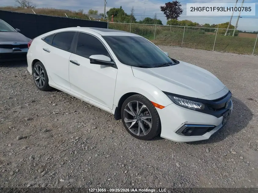 HONDA CIVIC 2020, VIN 2HGFC1F93LH100785