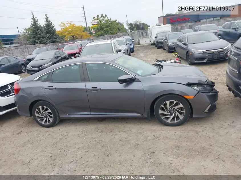 2020 HONDA CIVIC VIN 2HGFC2F77LH019907 — фото 14