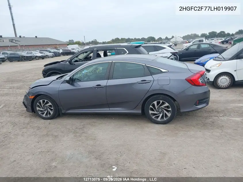 2020 HONDA CIVIC VIN 2HGFC2F77LH019907 — фото 15