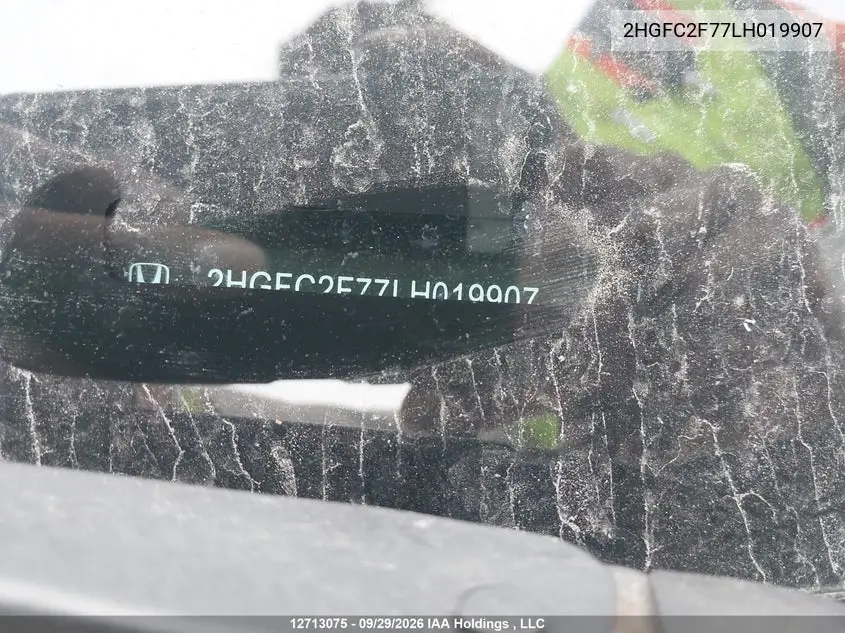 2020 HONDA CIVIC VIN 2HGFC2F77LH019907 — фото 18
