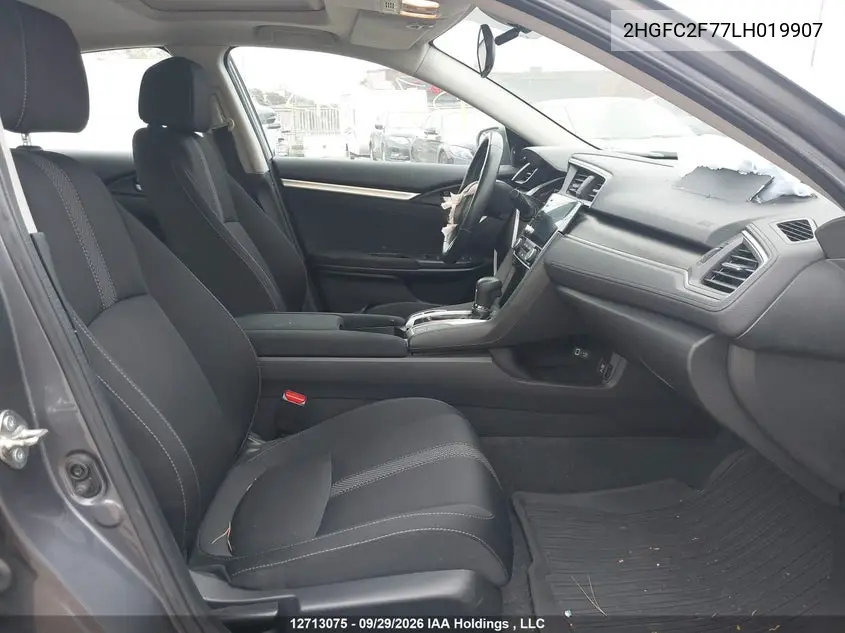 2020 HONDA CIVIC VIN 2HGFC2F77LH019907 — фото 5
