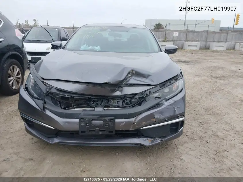 2020 HONDA CIVIC VIN 2HGFC2F77LH019907 — фото 6