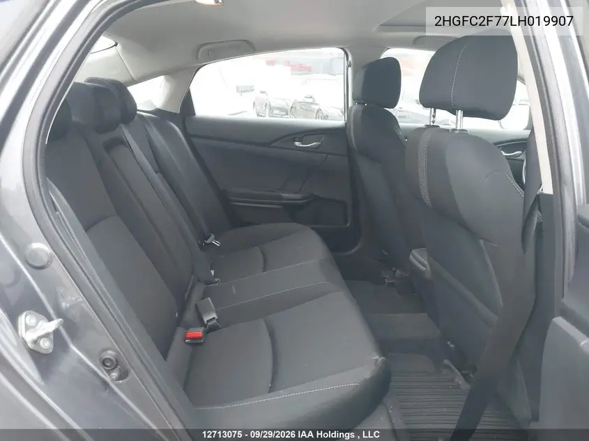 2020 HONDA CIVIC VIN 2HGFC2F77LH019907 — фото 8