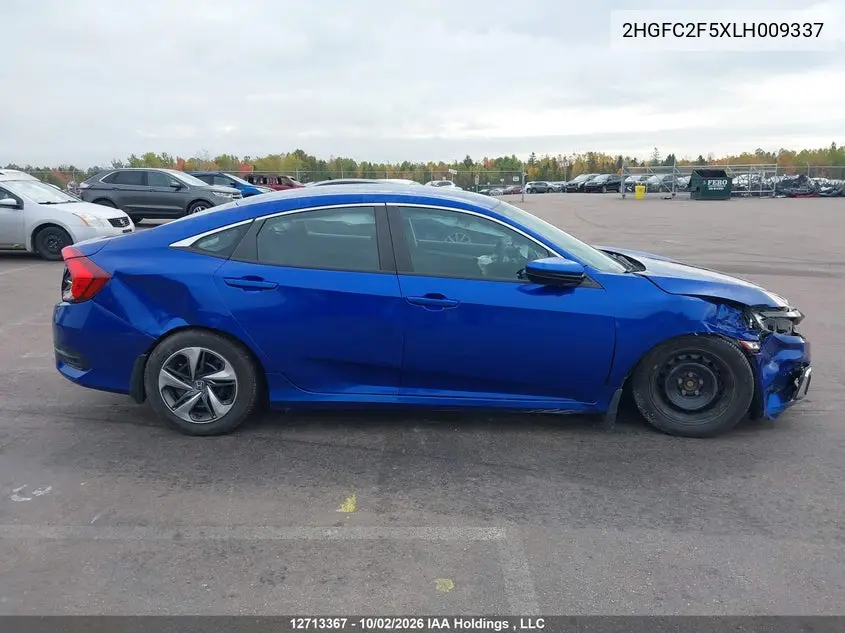 2020 HONDA CIVIC VIN 2HGFC2F5XLH009337 — фото 13