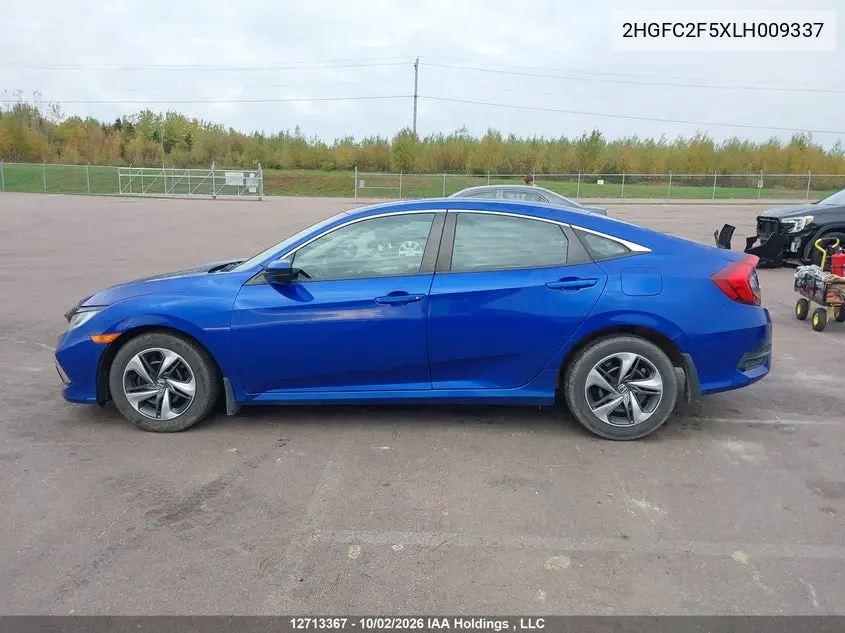2020 HONDA CIVIC VIN 2HGFC2F5XLH009337 — фото 14