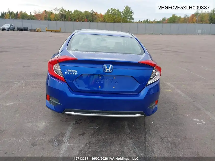 2020 HONDA CIVIC VIN 2HGFC2F5XLH009337 — фото 16