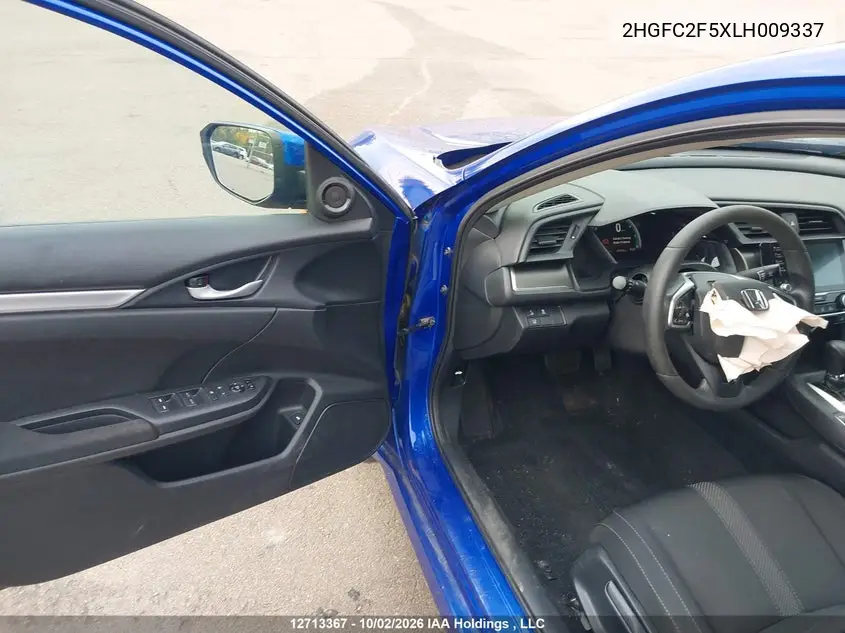 2020 HONDA CIVIC VIN 2HGFC2F5XLH009337 — фото 20