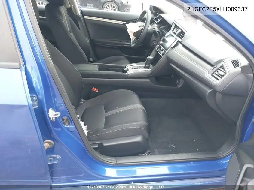 2020 HONDA CIVIC VIN 2HGFC2F5XLH009337 — фото 5
