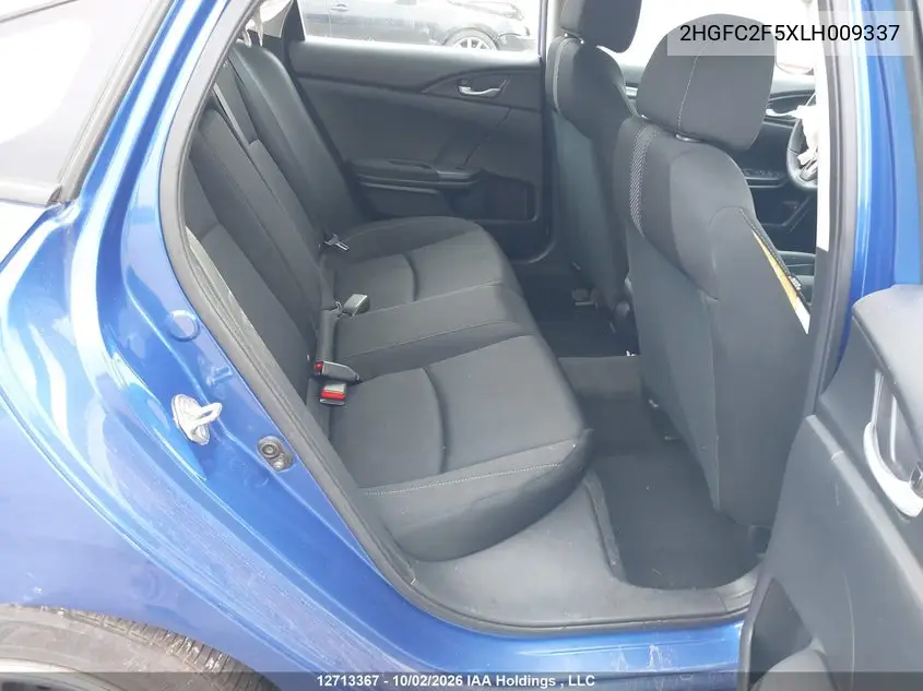 2020 HONDA CIVIC VIN 2HGFC2F5XLH009337 — фото 8