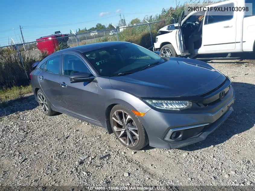 HONDA CIVIC 2020, VIN 2HGFC1F9XLH103098