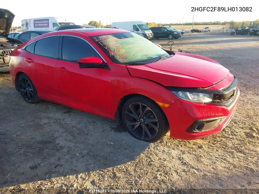 HONDA CIVIC 2020, VIN 2HGFC2F89LH013082