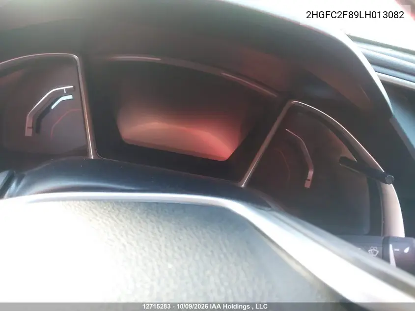 2020 HONDA CIVIC VIN 2HGFC2F89LH013082 — фото 7