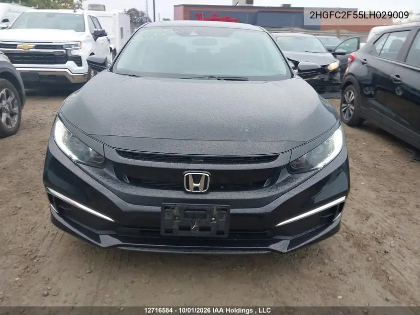 2020 HONDA CIVIC VIN 2HGFC2F55LH029009 — фото 12