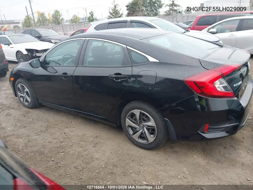 2020 HONDA CIVIC VIN 2HGFC2F55LH029009 — фото 14