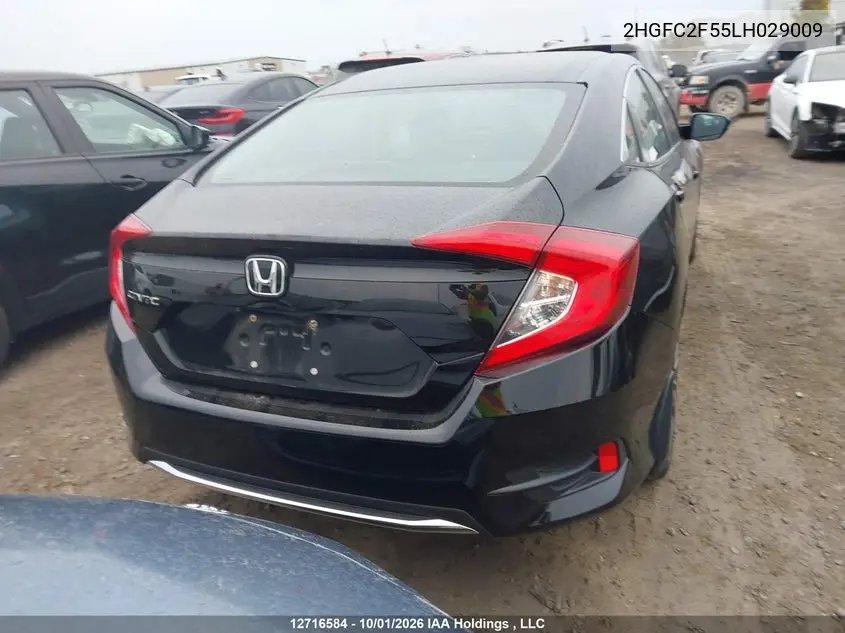 2020 HONDA CIVIC VIN 2HGFC2F55LH029009 — фото 16
