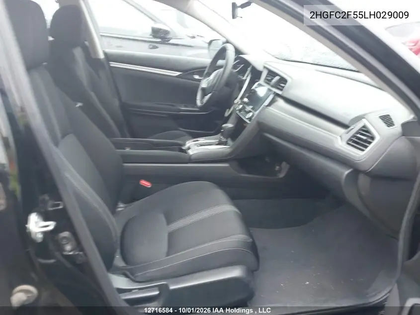 2020 HONDA CIVIC VIN 2HGFC2F55LH029009 — фото 5