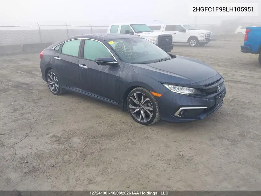 HONDA CIVIC 2020, VIN 2HGFC1F98LH105951