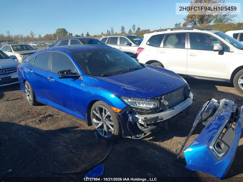 HONDA CIVIC 2020, VIN 2HGFC1F94LH105459