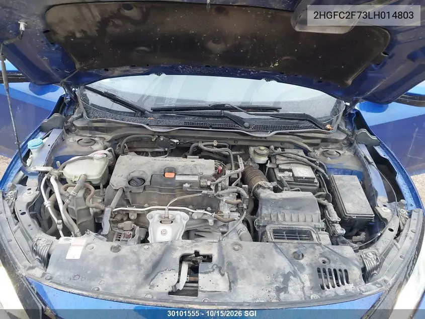2020 HONDA CIVIC VIN 2HGFC2F73LH014803 — фото 10