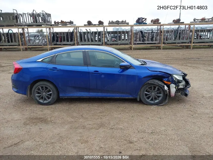 2020 HONDA CIVIC VIN 2HGFC2F73LH014803 — фото 14