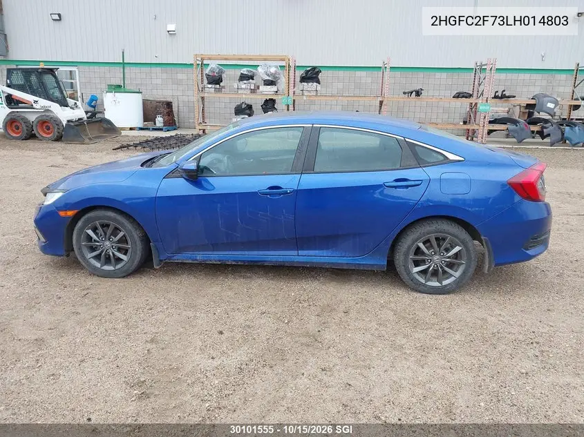 2020 HONDA CIVIC VIN 2HGFC2F73LH014803 — фото 15