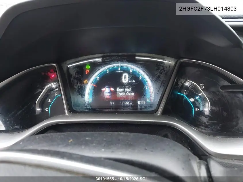 2020 HONDA CIVIC VIN 2HGFC2F73LH014803 — фото 7