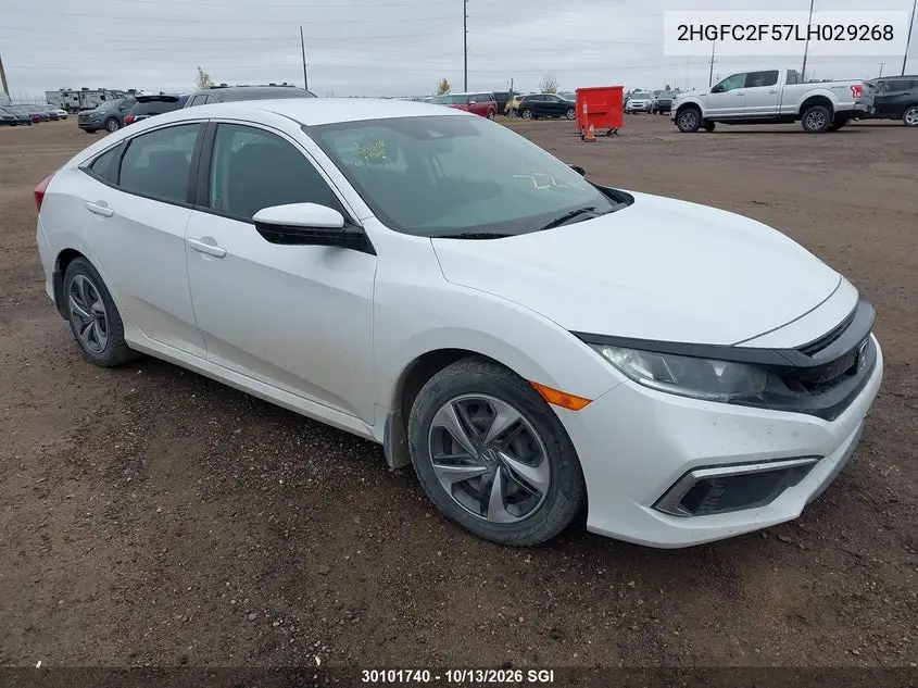 2020 HONDA CIVIC VIN 2HGFC2F57LH029268 — фото 1