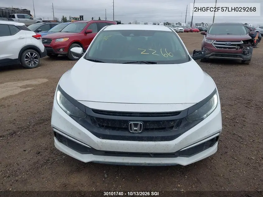 2020 HONDA CIVIC VIN 2HGFC2F57LH029268 — фото 13
