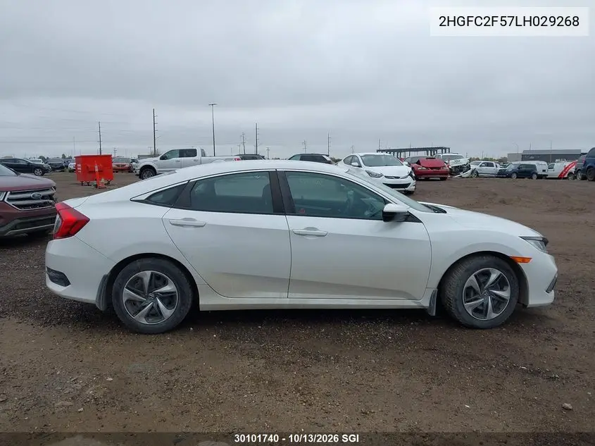 2020 HONDA CIVIC VIN 2HGFC2F57LH029268 — фото 14