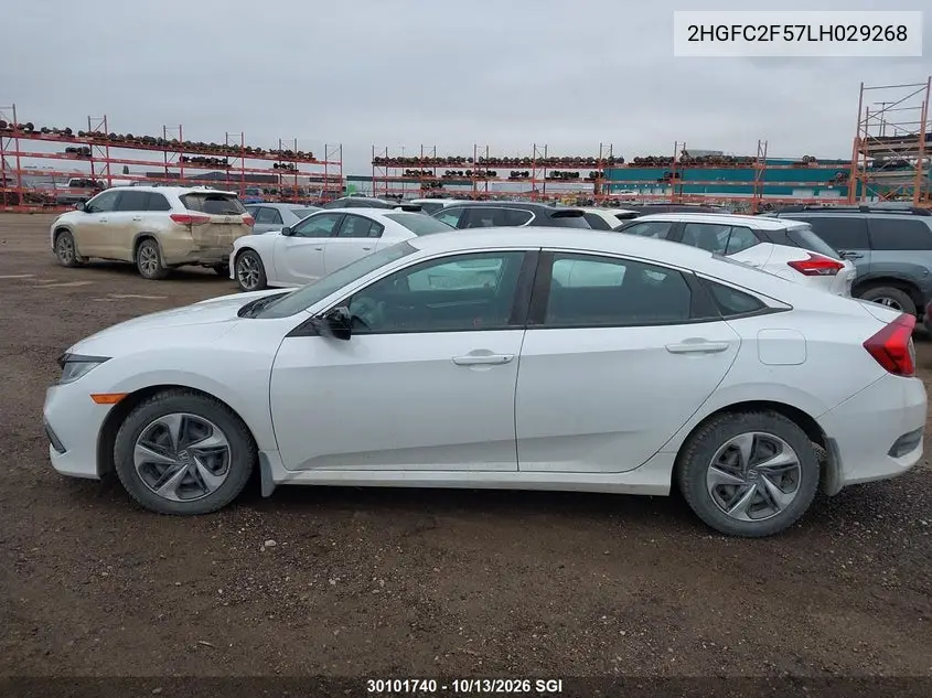 2020 HONDA CIVIC VIN 2HGFC2F57LH029268 — фото 15