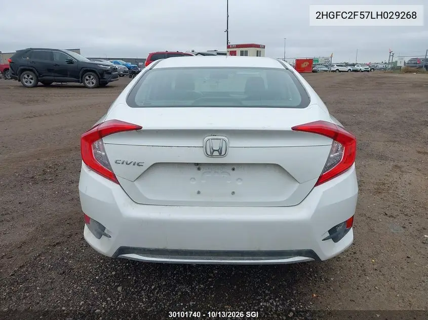 2020 HONDA CIVIC VIN 2HGFC2F57LH029268 — фото 17