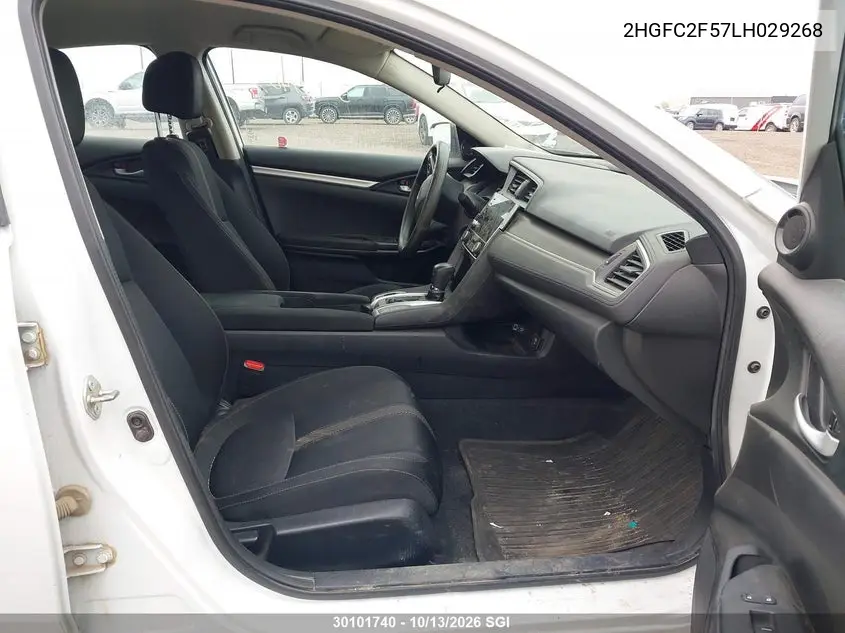 2020 HONDA CIVIC VIN 2HGFC2F57LH029268 — фото 5