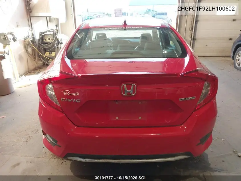 2020 HONDA CIVIC VIN 2HGFC1F92LH100602 — фото 16