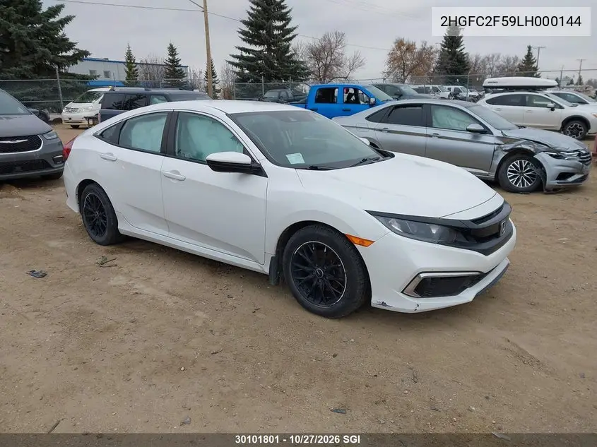 HONDA CIVIC 2020, VIN 2HGFC2F59LH000144