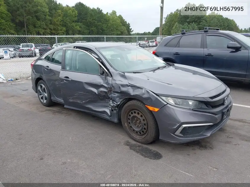 HONDA CIVIC 2020, VIN 2HGFC2F69LH567995