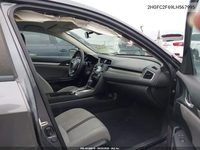 2020 HONDA CIVIC VIN 2HGFC2F69LH567995 — фото 5