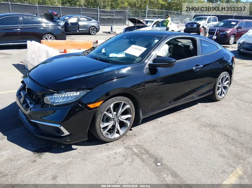 2020 HONDA CIVIC VIN 2HGFC3B90LH353337 — фото 2