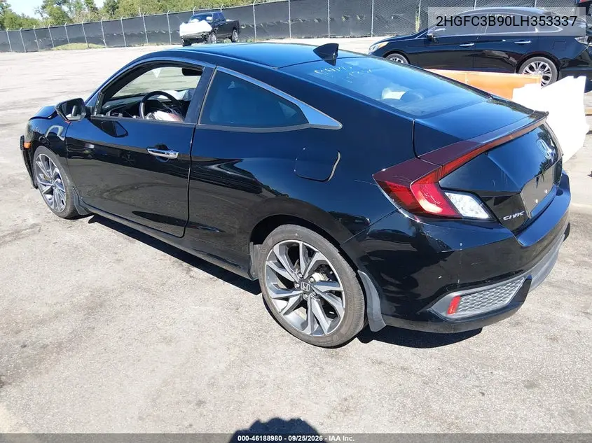 2020 HONDA CIVIC VIN 2HGFC3B90LH353337 — фото 3