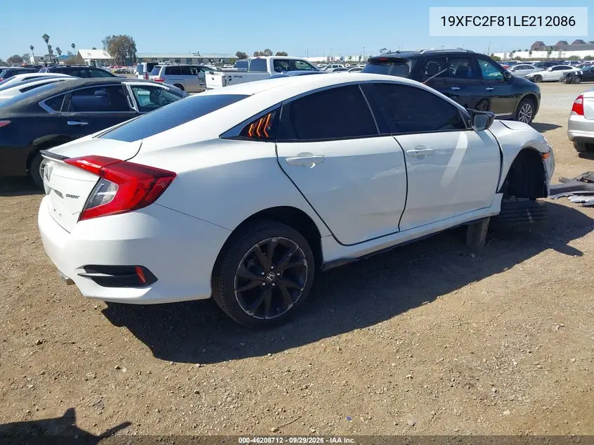 2020 HONDA CIVIC VIN 19XFC2F81LE212086 — фото 4