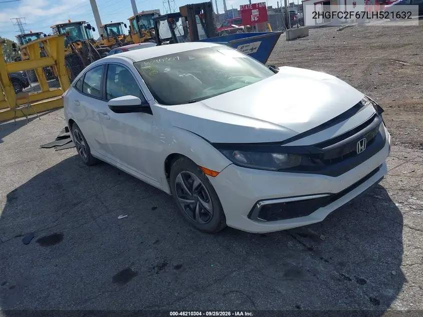 HONDA CIVIC 2020, VIN 2HGFC2F67LH521632