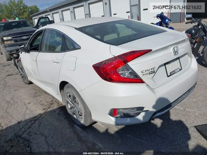 2020 HONDA CIVIC VIN 2HGFC2F67LH521632 — фото 3