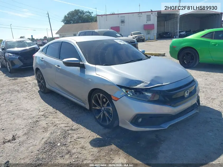 HONDA CIVIC 2020, VIN 2HGFC2F81LH589930