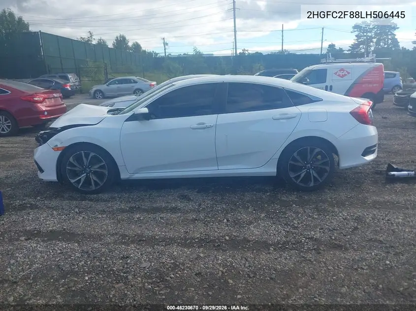 2020 HONDA CIVIC VIN 2HGFC2F88LH506445 — фото 14