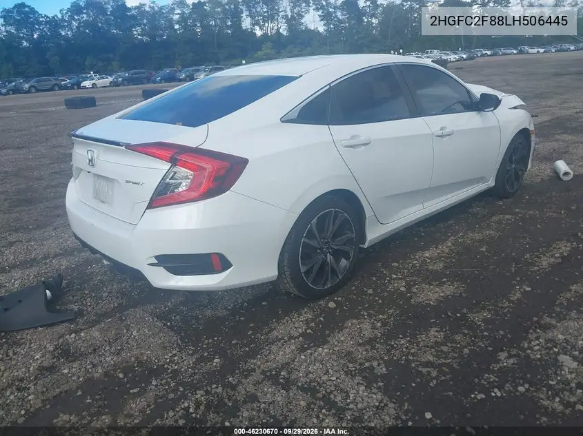 2020 HONDA CIVIC VIN 2HGFC2F88LH506445 — фото 4