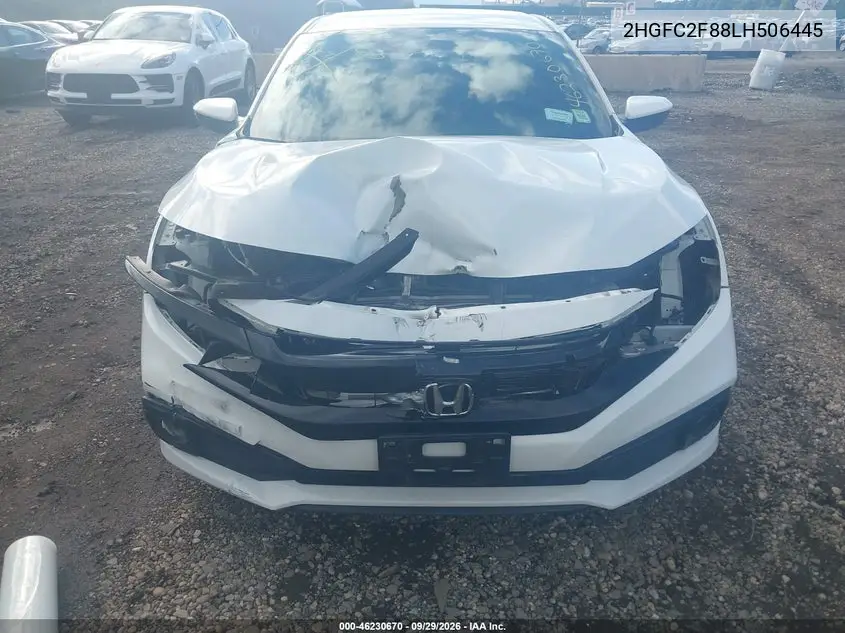 2020 HONDA CIVIC VIN 2HGFC2F88LH506445 — фото 6