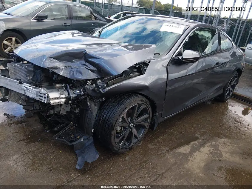 HONDA CIVIC 2020, VIN 2HGFC4B85LH302803