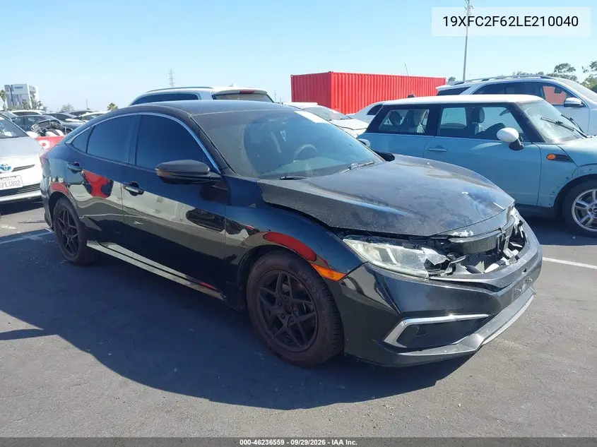 HONDA CIVIC 2020, VIN 19XFC2F62LE210040