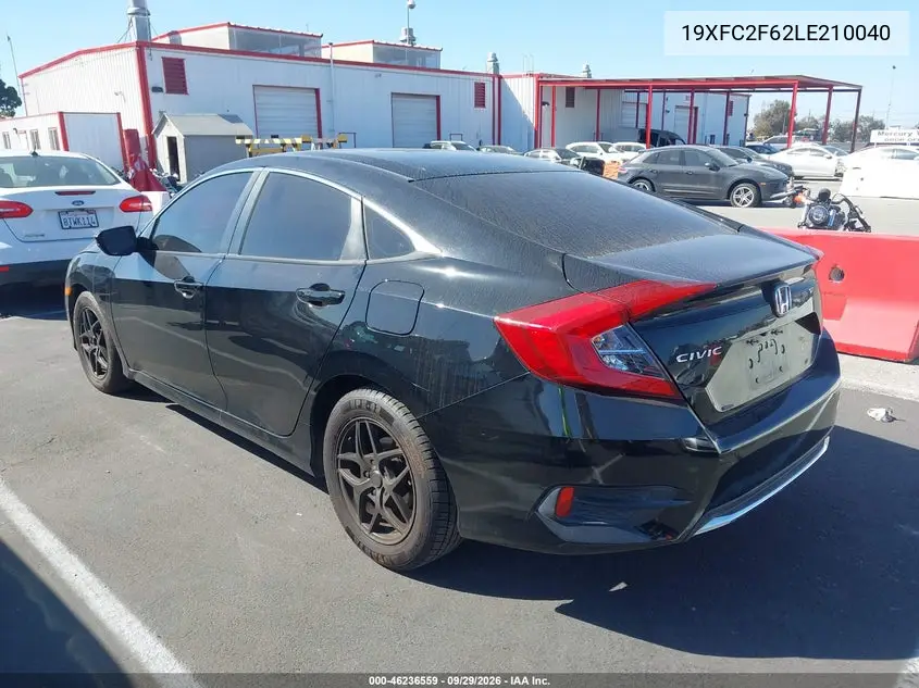 2020 HONDA CIVIC VIN 19XFC2F62LE210040 — фото 3