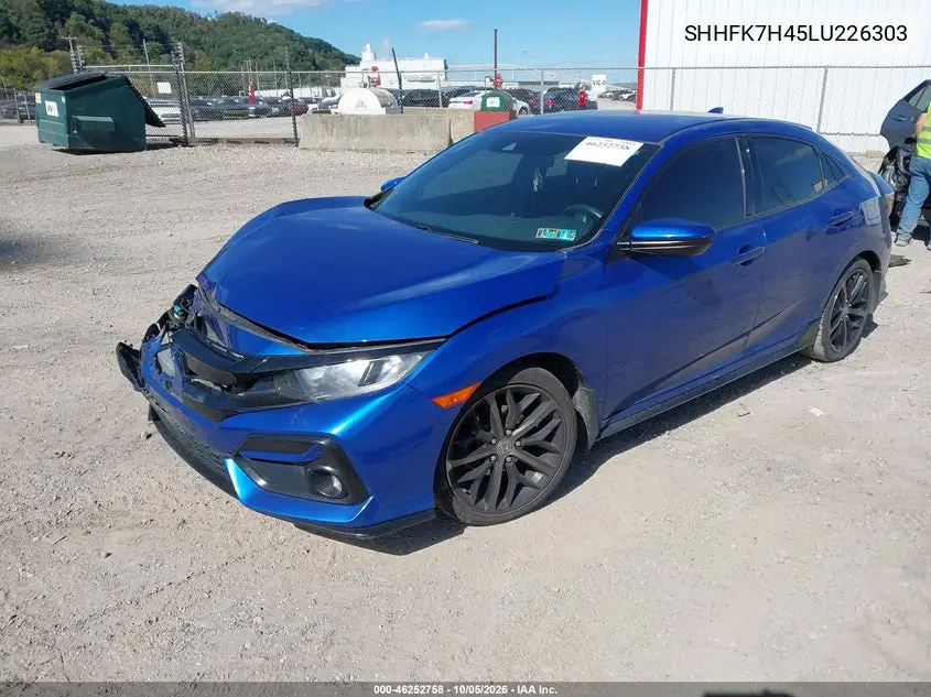 2020 HONDA CIVIC VIN SHHFK7H45LU226303 — фото 2