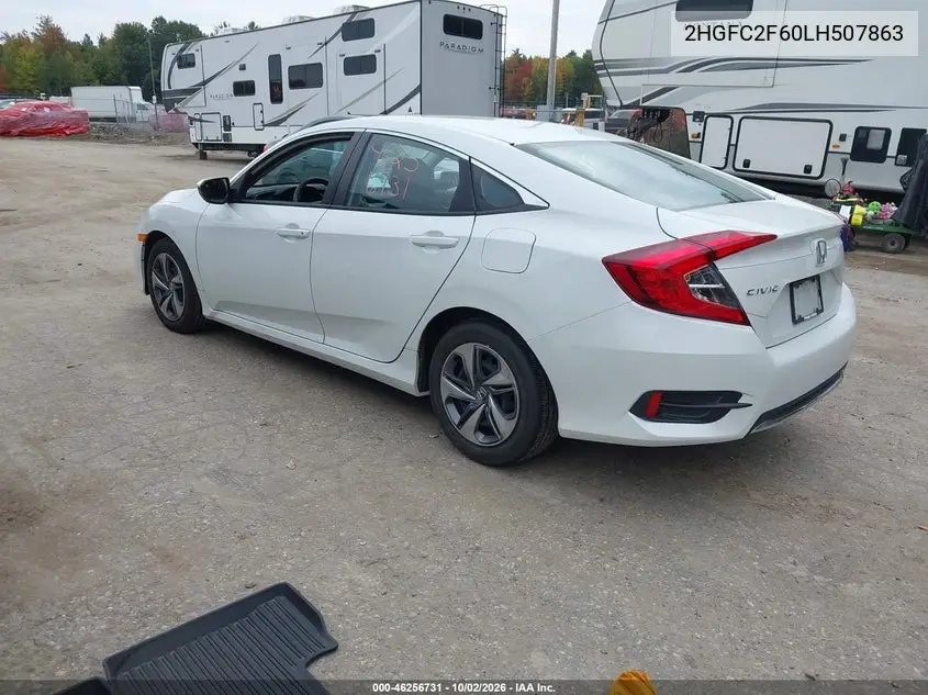 2020 HONDA CIVIC VIN 2HGFC2F60LH507863 — фото 3